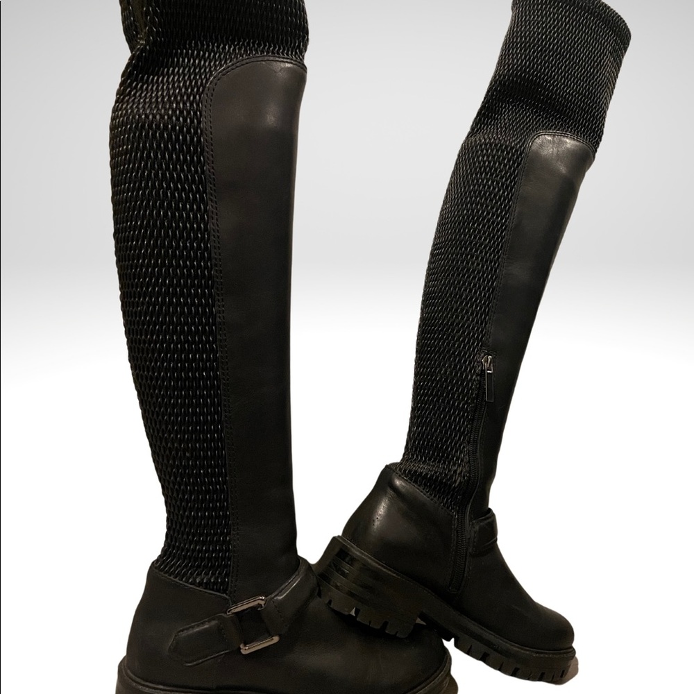 Kendall + Kylie Thigh High Combat Boot